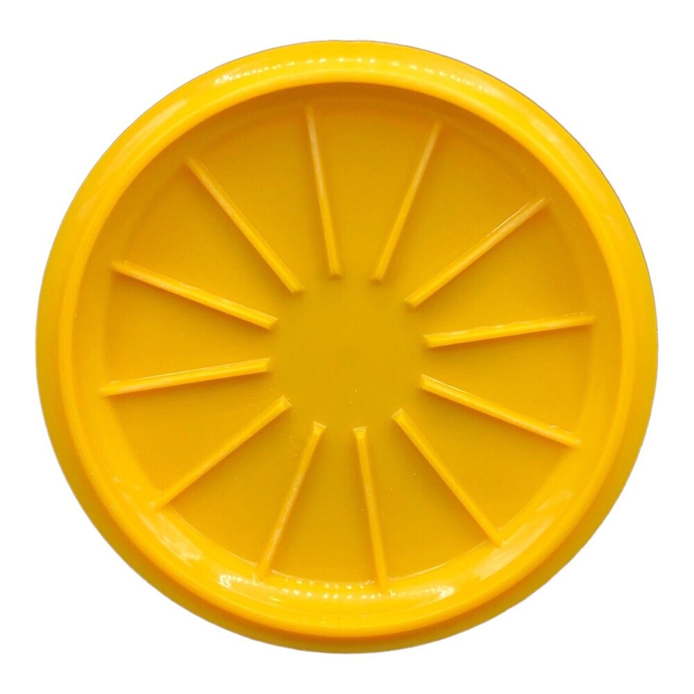 VTG Tupperware Multi Mug Coaster Harvest Gold Yellow #1313 Lid Only For Cup 1312